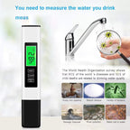 Dual-Color Smart Backlight Water Quality Tester Pen 3-in-1 TDS Meter Conductivity & Temperature Detector, 3-in-1 Leather Case White, 3-in-1 Leather Case Yellow, 3-in-1 PP Box Yellow, 3-in-1 PP Box White