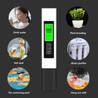 Dual-Color Smart Backlight Water Quality Tester Pen 3-in-1 TDS Meter Conductivity & Temperature Detector, 3-in-1 Leather Case White, 3-in-1 Leather Case Yellow, 3-in-1 PP Box Yellow, 3-in-1 PP Box White