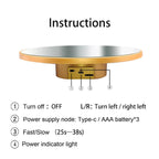Multi-Purpose Mirror Electric Rotating Disc Battery / USB Powered Photography Live Display Stand, 32cm, 40cm