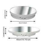 Multi-Purpose Mirror Electric Rotating Disc Battery / USB Powered Photography Live Display Stand, 32cm, 40cm