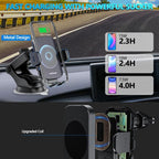5W-15W Air Vent Car Wireless Charging Mount Smart Sensor Mount For Phone Charging, M15A