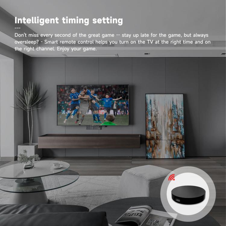 Tuya Wifi Smart Home Universal Remote Control, Support Voice Control/Mobile Phone Remote Operation, IR, IR+RF