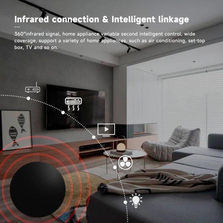 Tuya Wifi Smart Home Universal Remote Control, Support Voice Control/Mobile Phone Remote Operation, IR, IR+RF