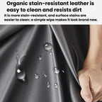 Car Stain-Resistant Leather Headrest Car Neck Pillow Lumbar Cushion Set, Headrest Black, Headrest Brown, Headrest Red, Backrest Black, Backrest Brown, Backrest Red, Headrest+Backrest Black, Headrest+Backrest Brwon, Headrest+Backrest Red