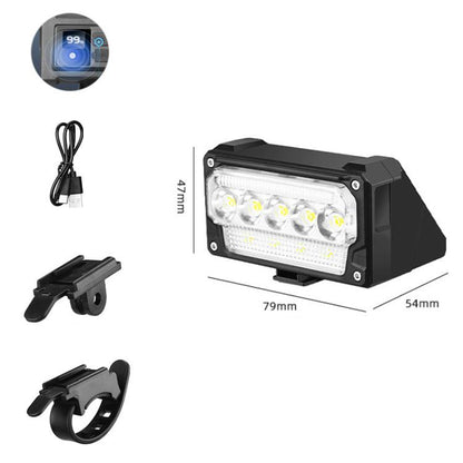 Smart Light-sensing Bicycle USB Charging Headlight For Night Riding, Single Light, Headlight+Taillight