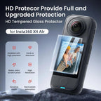 For Insta360 X4 Air aMagisn Tempered Glass Screen Protector HD Anti-Scratch 9H Hardness Lens Film, 1 Set, 2 Sets