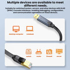 JINGHUA Laptop USB to Console Debugging Cable RJ45 Data Cable, 1.8米, 3米