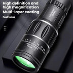 16x52 Outdoor Monocular Telescope Phone Camera Compatible Monocular, Single+Bag, With Bag+Phone Holder, With Bag+Phone Holder+Tripod
