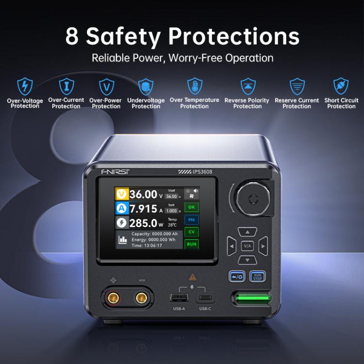 FNIRSI IPS3608 CNC DC Adjustable Regulated Power Supply High-Power Upper Computer, EU Plug, US Plug