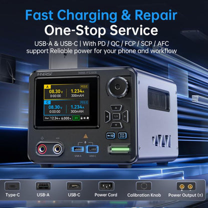 FNIRSI IPS3608 CNC DC Adjustable Regulated Power Supply High-Power Upper Computer, EU Plug, US Plug