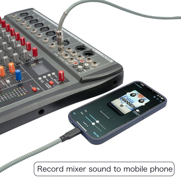 6.35mm Male To TYPE-C Male Electric Guitar Mobile Phone Computer Recording Audio Cable, 1m, 2m, 3m, 5m