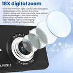 CDF6 Entry-Level Digital Camera With 64MP Photo & 4K Video Auto Focus, 2.8-Inch LCD Screen, Built-In Flash
