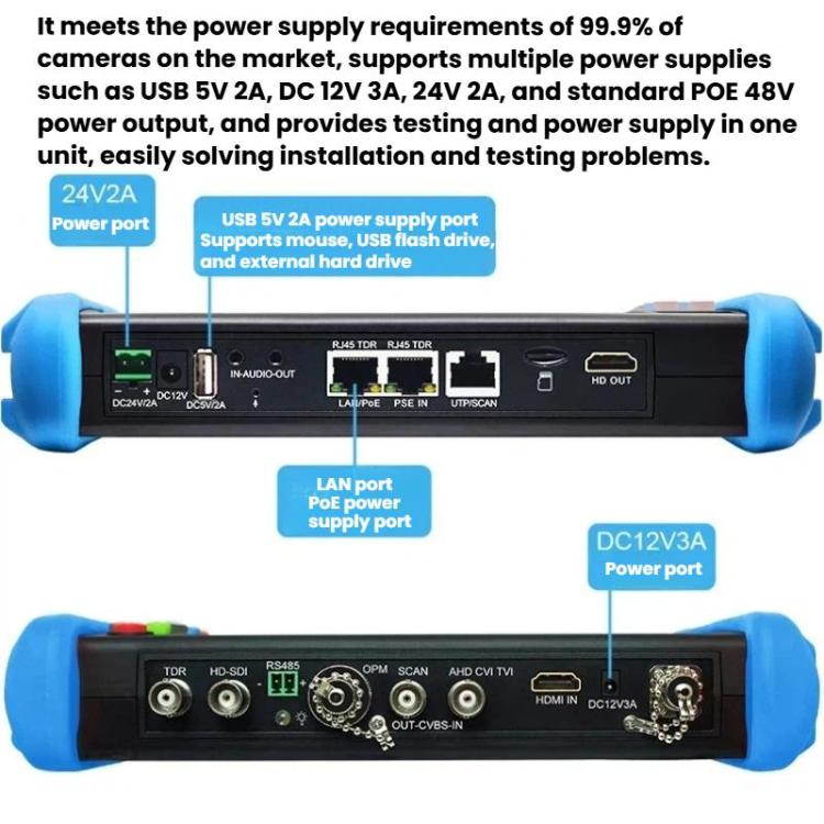 IPC9800MOVTADHSPlus+ Multi-Functional Engineering Tester Coaxial Network Video Surveillance Tester, US Plug, EU Plug, UK Plug, AU Plug