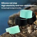 Silicone Fishing Rod Stop Anti-Slip Ring Fishing Rod Rubber Ring, 30pcs Small Black, 25pcs Medium Black, 20pcs Large Black, 25pcs Small Fluorescent, 25pcs Medium Fluorescent, 20pcs Large Fluorescent