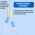 75pcs Anti-Tangle Figure 8 Swivel Connector Anti-Tangle Silicone Quick Leader Clip, Small, Medium, Large