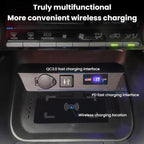 For Toyata RAV4 Wireless Car Charger With Digital Display, 15W Left, 15W Right