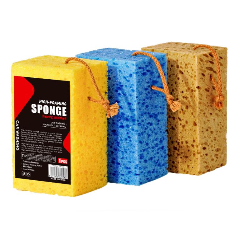 Thickened Car Wash Honeycomb Sponge Car Stain Remover Cleaner, 17x10x8cm English Card, 21x11x8cm English Card