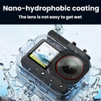 For DJI Osmo Action 6 Waterproof Case 70m IPX8 Dive Housing with Dual Cold Shoe, Waterproof Case
