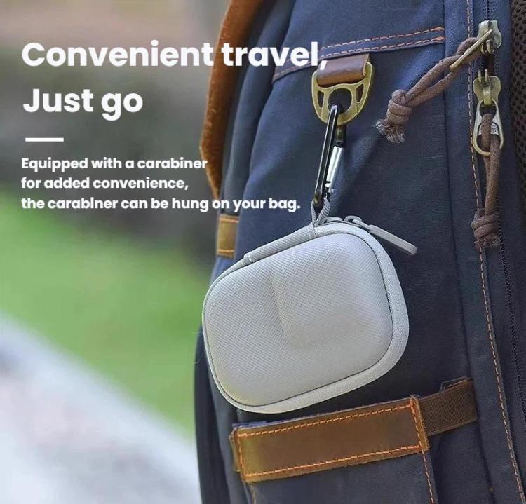 For DJI Osmo Action 6 PU Storage Case Water-Resistant Camera Bag with Carabiner