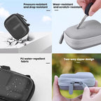For DJI Osmo Action 6 PU Storage Case Water-Resistant Camera Bag with Carabiner