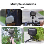For DJI Osmo Action 6 PU Storage Case Water-Resistant Camera Bag with Carabiner