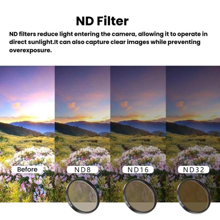 For DJI Osmo Action 6 Camera Lens Filter, ND8, ND16, ND32, ND64, CPL, UV, Diffusion 1/4, CPL+ND16+Diffusion1/4, CPL+ND8+ND16, CPL+ND16+ND32+Diffusion1/4, CPL+ND8+ND16+ND32, CPL+ND8+ND16+ND32+ND64+Diffusion1/4