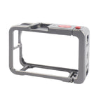 For DJI Osmo Action 6 Metal Extension Cage Protective Frame with Cold Shoe Mount, Gray Cage