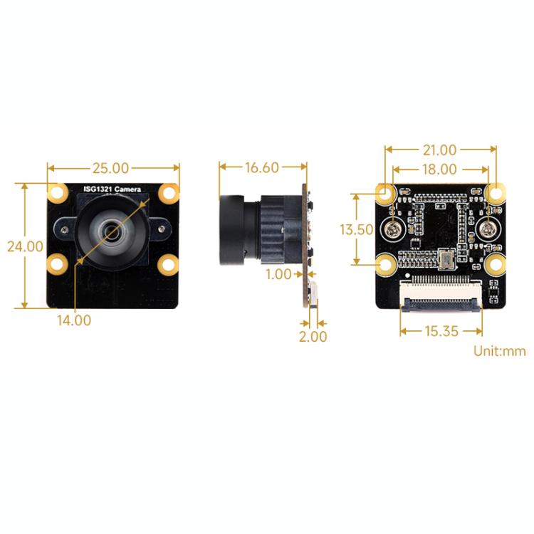 1.38 MP B/W Global Shutter Camera Module 95.5 Degree Wide Angle Support 1280×1080 120fps, 32175