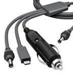 3 in 1 Mini Car DC Charger Power Cord, 3m