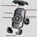 Kewig Motorcycle Riding Phone Mount Universal Quick-Release Phone Clip, Handlebars, Rear View Mirror, Heavy-duty Clamp