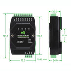 Industrial Isolated 4CH Hub Rail Wide Baud Rate Repeater, 32247