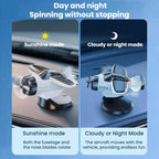 Automatic Rotating Car Dashboard Decorative Solar-Powered Airplane Ornament