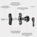 J5 Metal Clamp Arm Anti-Theft Heightening Connecting Rod Phone Mount Height-Extending Accessory, J5 Metal Clamp Arm