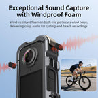 For Insta360 X4 Air aMagisn Quick-Release Metal Cage Wind Noise Reduction Expandable Frame with Lens Cap, Metal Cage