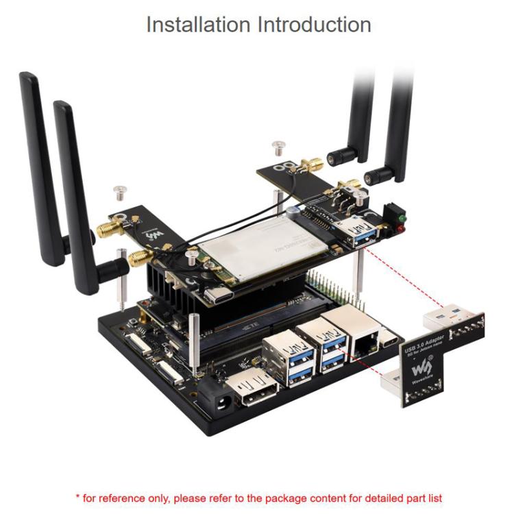 For Jetson Orin Module, Supports 5G NSA And SA Networking, GNSS Positioning, WAVESHARE SIM8260G-M2 5G, WAVESHARE SIM8262E-M2 5G