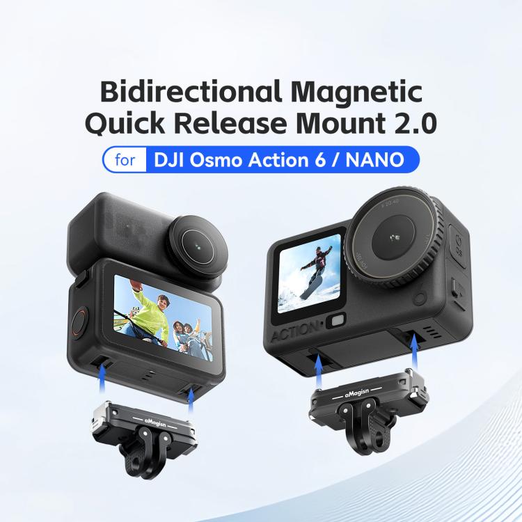 For DJI Osmo Action 6/Nano aMagisn Bidirectional Magnetic Quick Release Adapter  2.0, aMagisn Adapter
