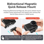 For DJI Osmo Action 6/Nano aMagisn Bidirectional Magnetic Quick Release Adapter  2.0, aMagisn Adapter