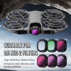 For DJI Neo 2 RCSTQ Filters Drone Polarizers Flying Camera Soft Lens Light Reducing Lens Accessories, UV, CPL, Black 1/4, ND8, ND16, ND32, ND64, ND8/PL, ND16/PL, ND32/PL, ND64/PL, UV+CPL+ND8, UV+CPL+ND16, CPL+ND8+ND16, CPL+ND16+ND32, ND8+ND16+ND32+ND64...