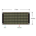 8x16 Matrix LED Display Module I2C Communication 3.3-5V Compatible