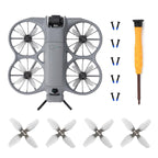 For DJI Neo 2 RCSTQ 2pairs Spiral Four Blade Propeller Replacement Blades Wing Blades