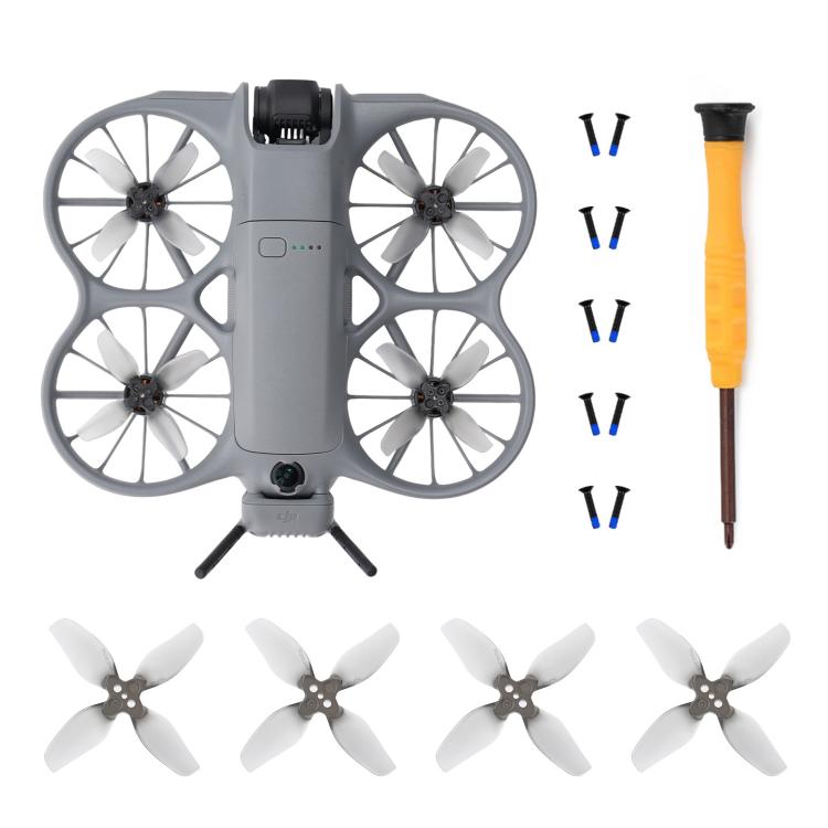 For DJI Neo 2 RCSTQ 2pairs Spiral Four Blade Propeller Replacement Blades Wing Blades