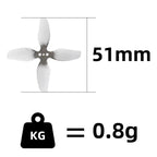 For DJI Neo 2 RCSTQ 2pairs Spiral Four Blade Propeller Replacement Blades Wing Blades