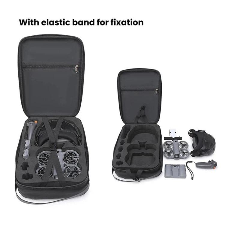 For DJI Neo 2 BKano Physical Smooth Flying Kit Organizer Bag Double Shoulder Hard Shell Bag, Shoulder Bag(Dark Gray)