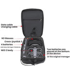 For DJI Neo 2 BKano Physical Smooth Flying Kit Organizer Bag Double Shoulder Hard Shell Bag, Shoulder Bag(Dark Gray)