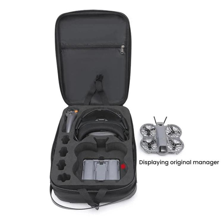 For DJI Neo 2 BKano Physical Smooth Flying Kit Organizer Bag Double Shoulder Hard Shell Bag, Shoulder Bag(Dark Gray)