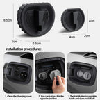 For Leapmotor B10 Silicone Car Charging Port Magnetic Protective Cover, Large Black, Large Red, Large Purple, Large Gray, Small Black, Small Red, Small Purple, Small Gray