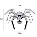 2pcs General Car Metallic Spider Emblem 3D Car Decorative Sticker, Metallic Spider