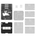 AΜAOΕ X-16 Sereis 28-In-1 Planting Tin Platform Set With Magnet Base Position Plate Middle Layer Solder Tin Net