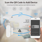 Matter Thread Door/Window Sensor Compatible With Tuya Smart Home System, Door/Window Sensor