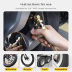 2pcs Car Tire Repair Inflation Chuck Internal Thread Air Inflator